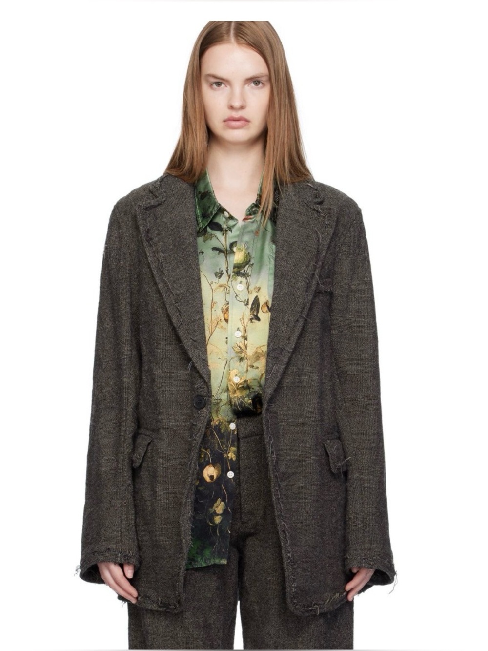 $1698 R13 Frayed Edge Oversized Ragged Blazer XS - Picture 4 of 16